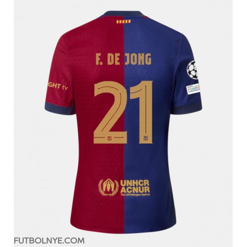 Camiseta Barcelona Frenkie de Jong #21 Primera Equipación 2024-25 manga corta